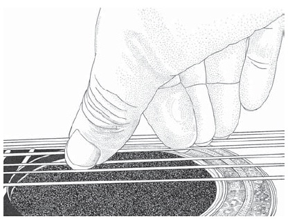 posição no dedilhado de violão